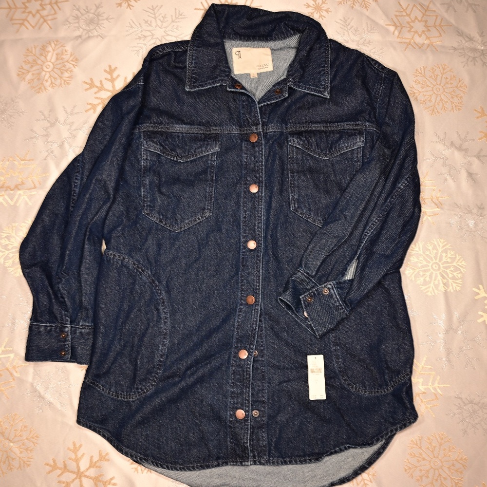 Anthropologie Pilcro Oversized Denim Shirt Jacket, NWT